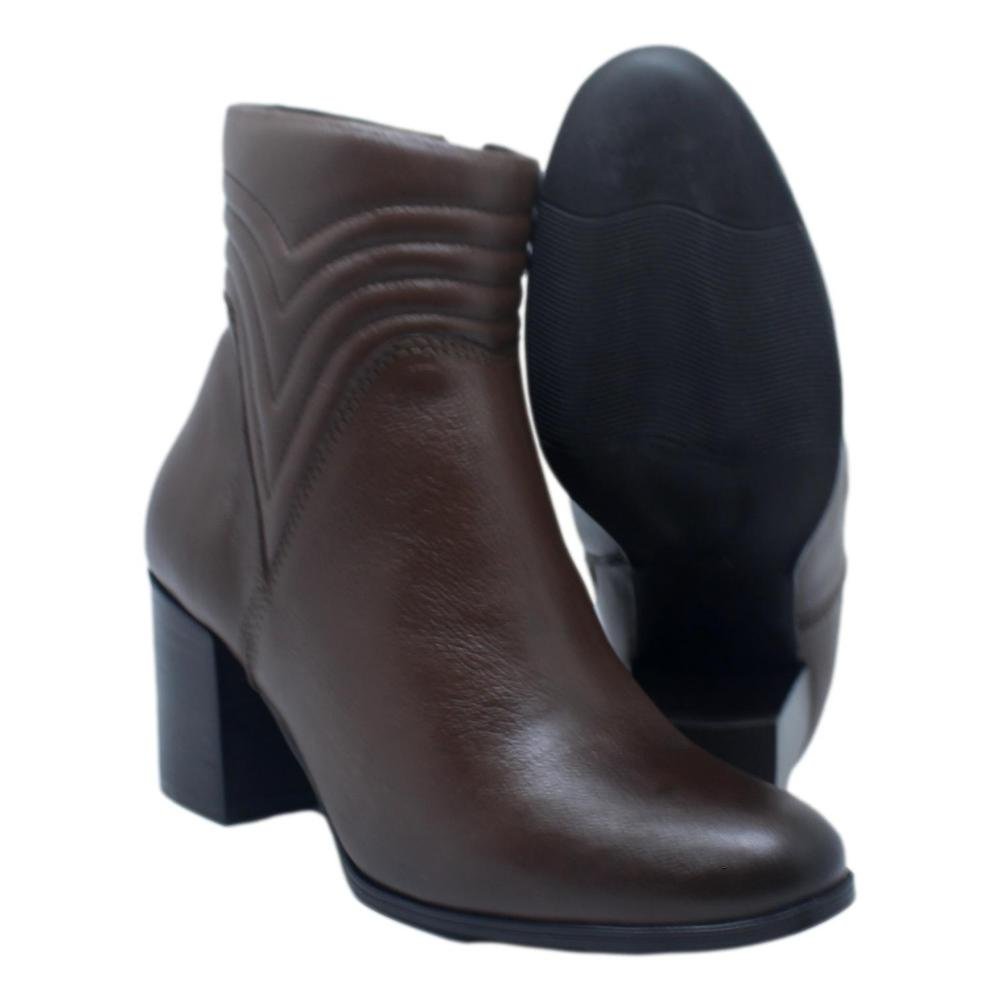 BOTA FEMININA CANO CURTO NEWBORN 4146 Marrom 4