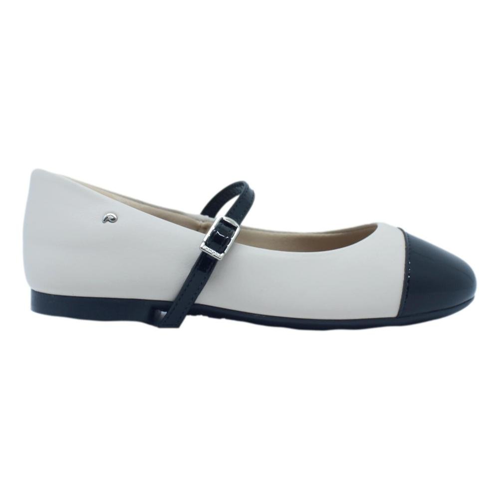 Sapatilha Infantil Meninas Pampili Ballet Cap Toe Branco 2