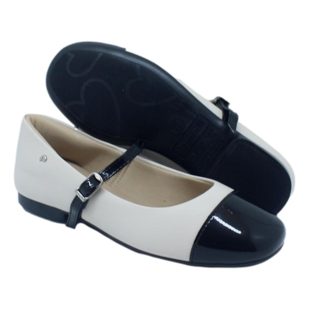 Sapatilha Infantil Meninas Pampili Ballet Cap Toe Branco 4