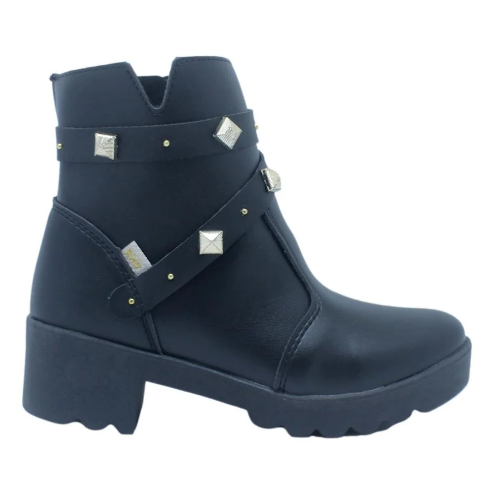 BOTA KIDY COTURNO INFANTIL MENINA COMFORT LIZ 328-0004 Preto 2