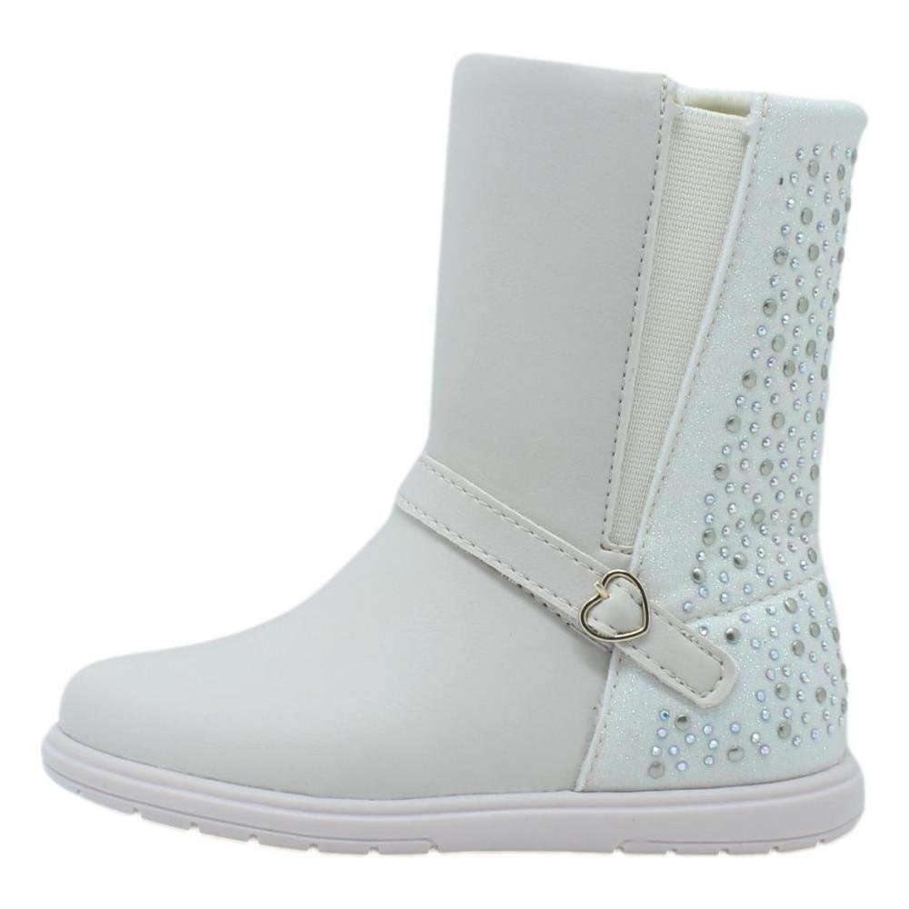 Bota Infantil Meninas Pampili Jujuba Glitter Branco 1
