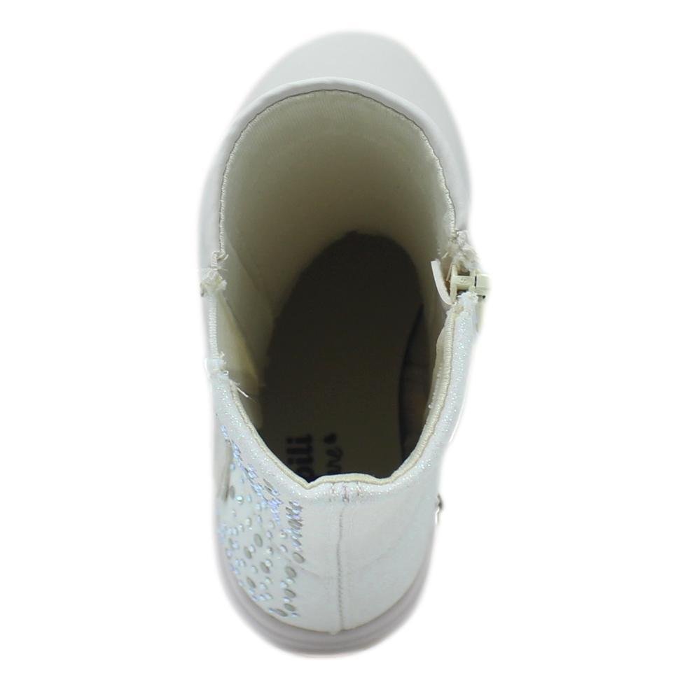 Bota Infantil Meninas Pampili Jujuba Glitter Branco 5