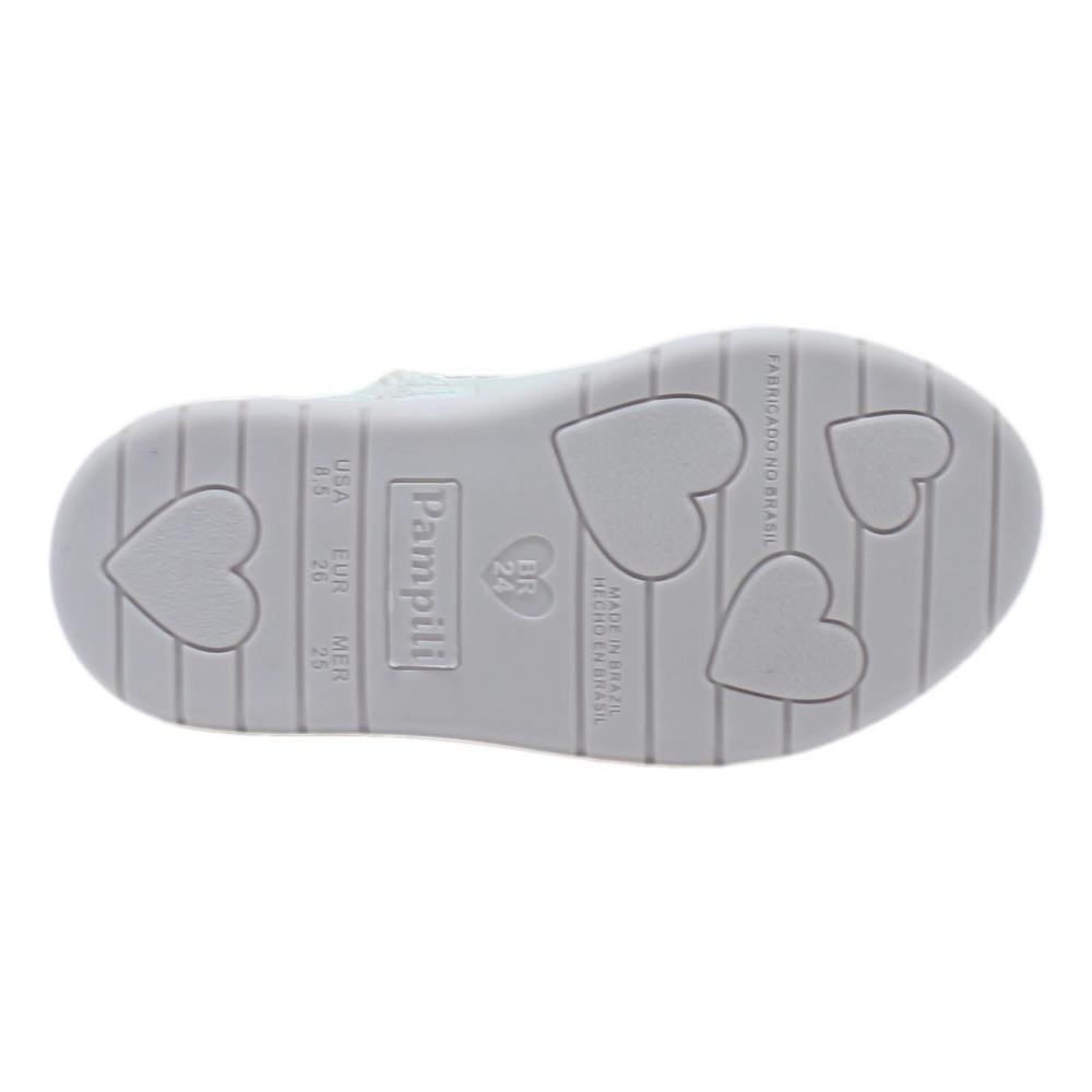 Bota Infantil Meninas Pampili Jujuba Glitter Branco 6