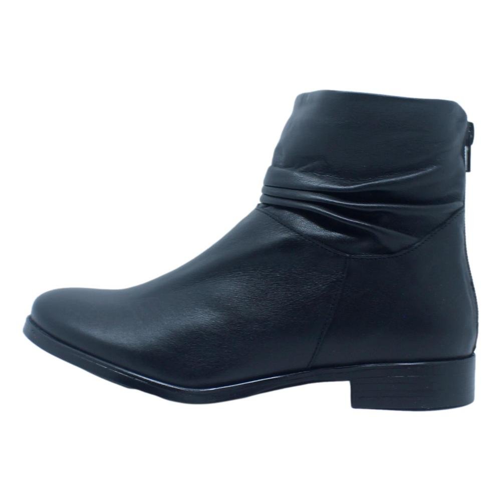 BOTA NEWBORN FEMININA CANO CURTO COURO 9836 Preto 1