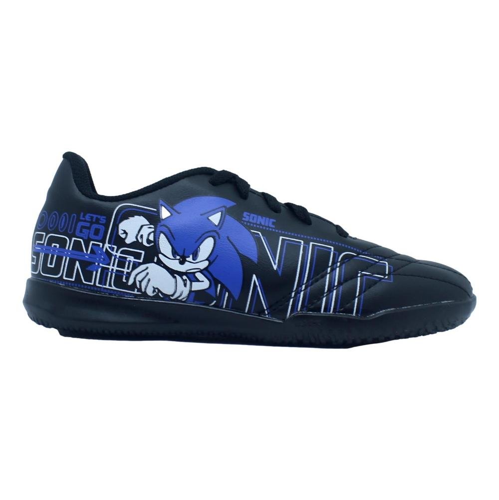 CHUTEIRA FUTSAL MENINOS OXN SONIC LETS X-PRO 2 Preto/Branco/Azul 2