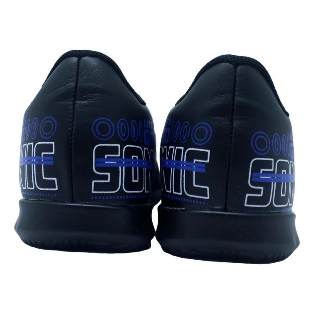 CHUTEIRA FUTSAL MENINOS OXN SONIC LETS X-PRO 2 Preto/Branco/Azul 3