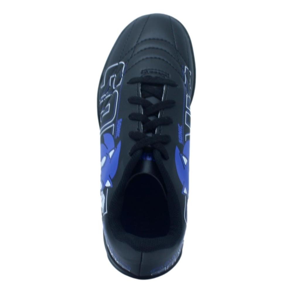 CHUTEIRA FUTSAL MENINOS OXN SONIC LETS X-PRO 2 Preto/Branco/Azul 5