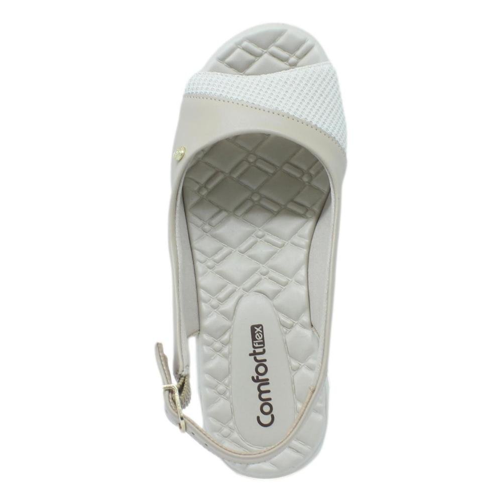 SANDÁLIA FEMININA ANABELA COMFORTFLEX Bege 5