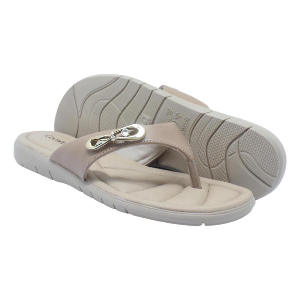 CHINELO FEMININO DEDO COMFORTFLEX Bege 4