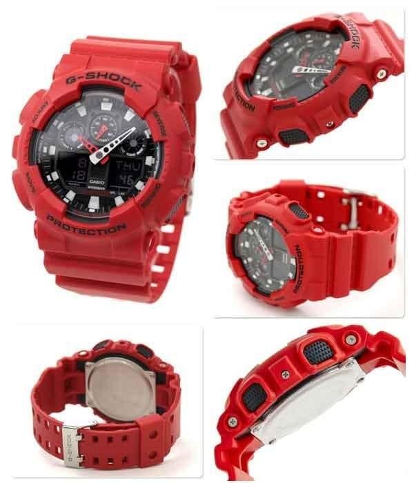 Relógio G-Shock GA-100B-4ADR Vermelho 5