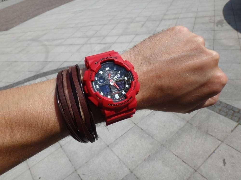 Relógio G-Shock GA-100B-4ADR Vermelho 6