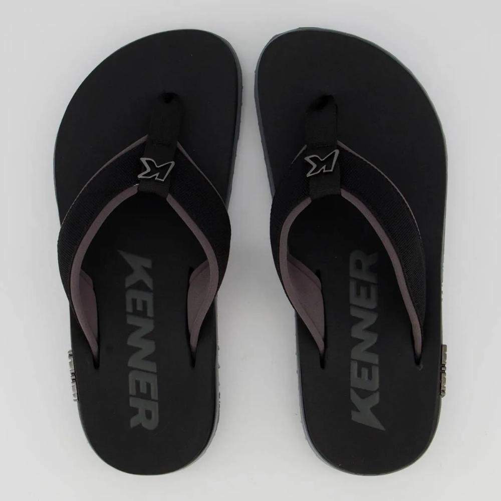 Chinelo Kenner Masculino Kivah Cushy DKS Preto/Cinza 2