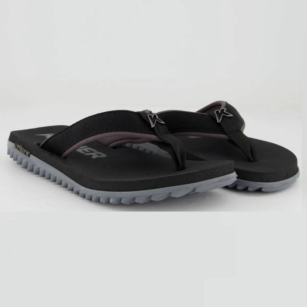 Chinelo Kenner Masculino Kivah Cushy DKS Preto/Cinza 3