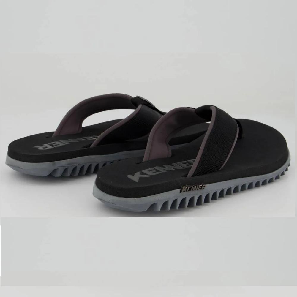 Chinelo Kenner Masculino Kivah Cushy DKS Preto/Cinza 4