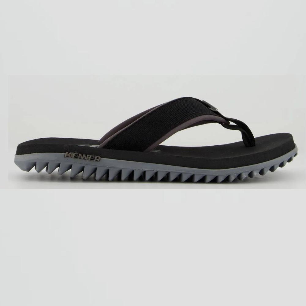 Chinelo Kenner Masculino Kivah Cushy DKS Preto/Cinza 5