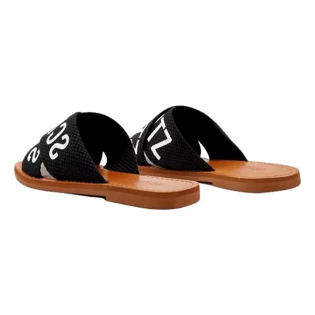 SANDÁLIA SCHUTZ RASTEIRA DE X LOGO AREIA S20889 Preto 2