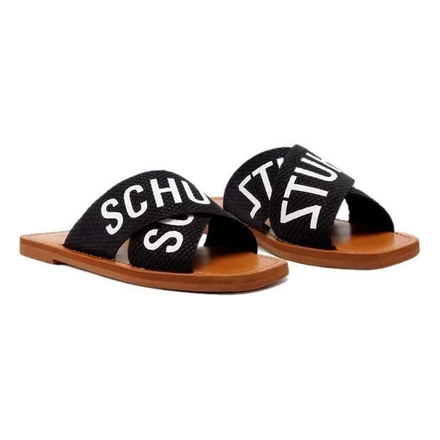 SANDÁLIA SCHUTZ RASTEIRA DE X LOGO AREIA S20889 Preto 3