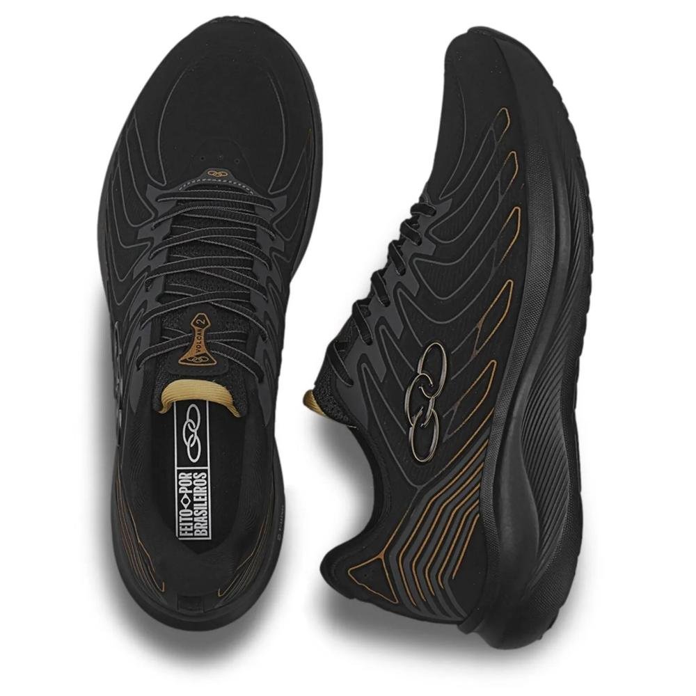 TÊNIS OLYMPIKUS MASCULINO VOLCAN 2 43538342 Preto/Dourado 3