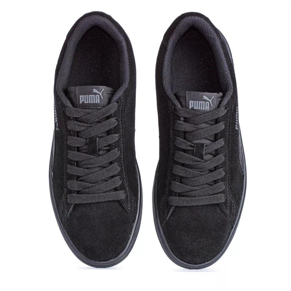 TÊNIS FEMININO PUMA SMASH V2 386162 Preto 5