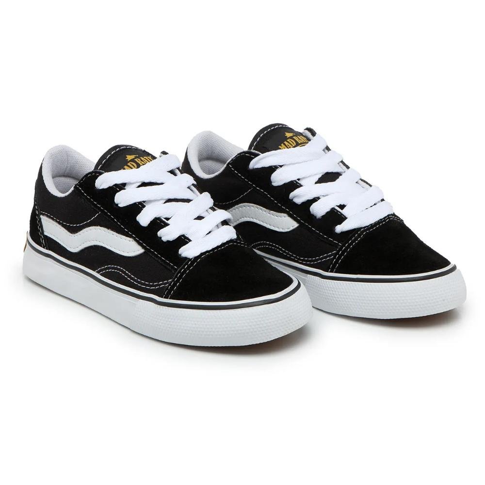 TÊNIS INFANTIL MASCULINO MAD RATS OLD SCHOOL MMR002 Preto/Branco 3