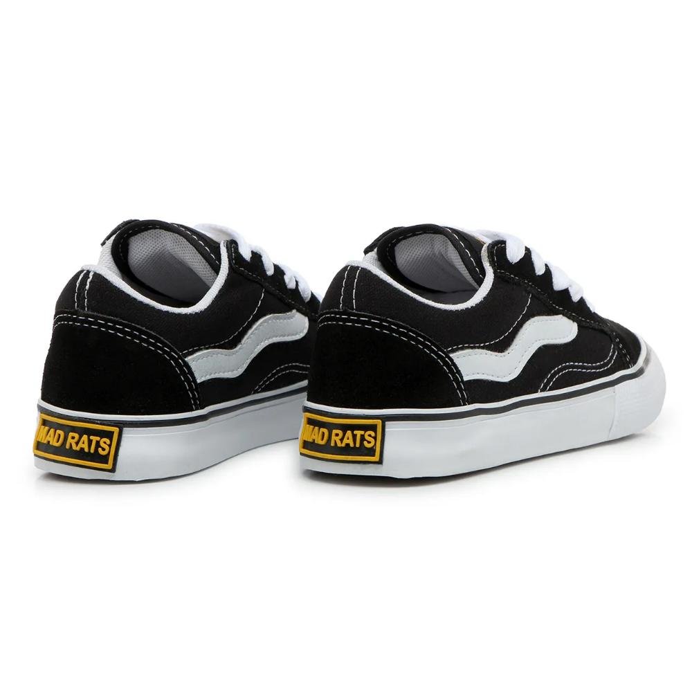 TÊNIS INFANTIL MASCULINO MAD RATS OLD SCHOOL MMR002 Preto/Branco 4