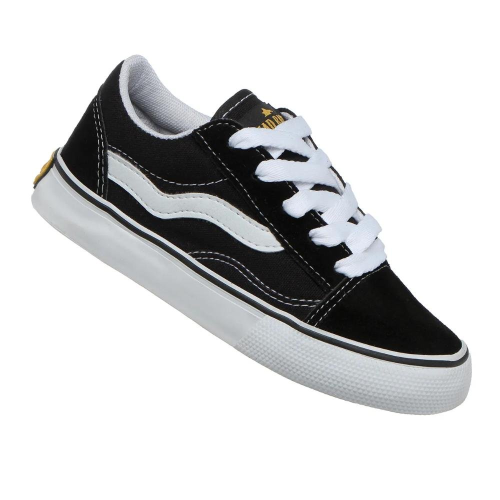 TÊNIS INFANTIL MASCULINO MAD RATS OLD SCHOOL MMR002 Preto/Branco 5