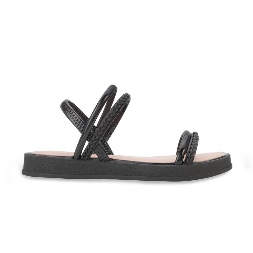 SANDÁLIA DAKOTA FEMININA FLATFORM Y8441 Preto 2