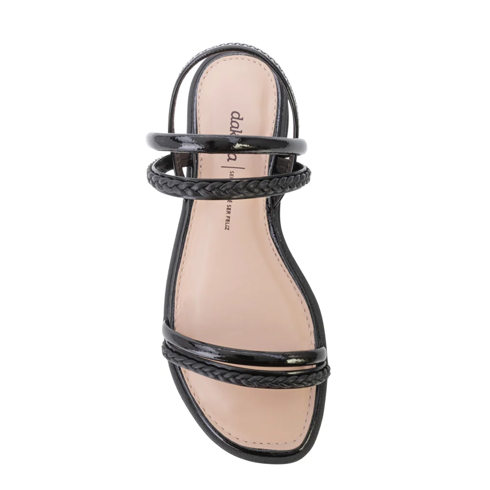 SANDÁLIA DAKOTA FEMININA FLATFORM Y8441 Preto 4