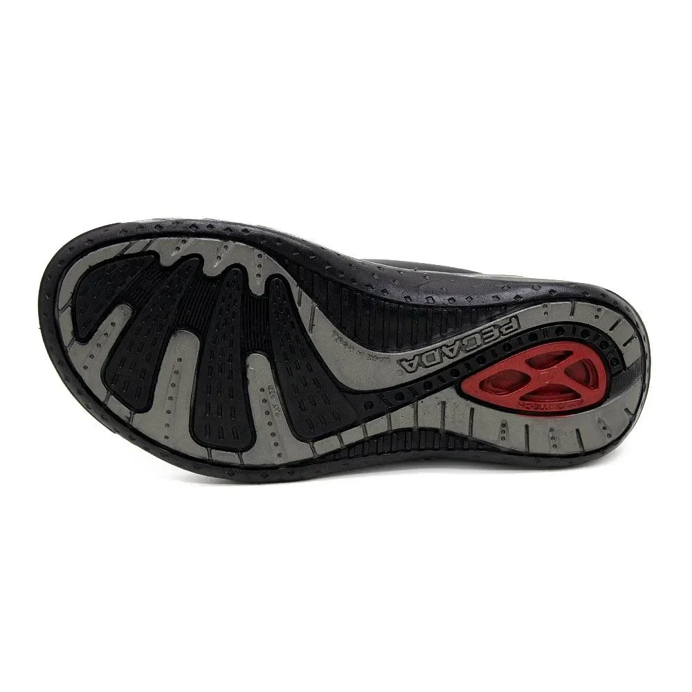 Chinelo Pegada Masculino em Couro Pinhão Preto 5