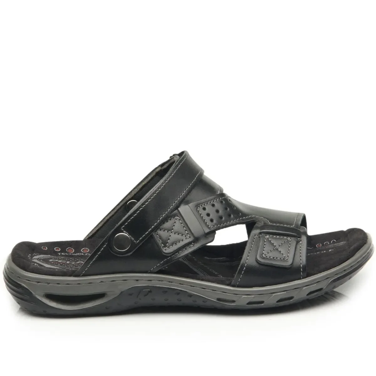 Sandalia Masculino Pegada Anilina Preto 2