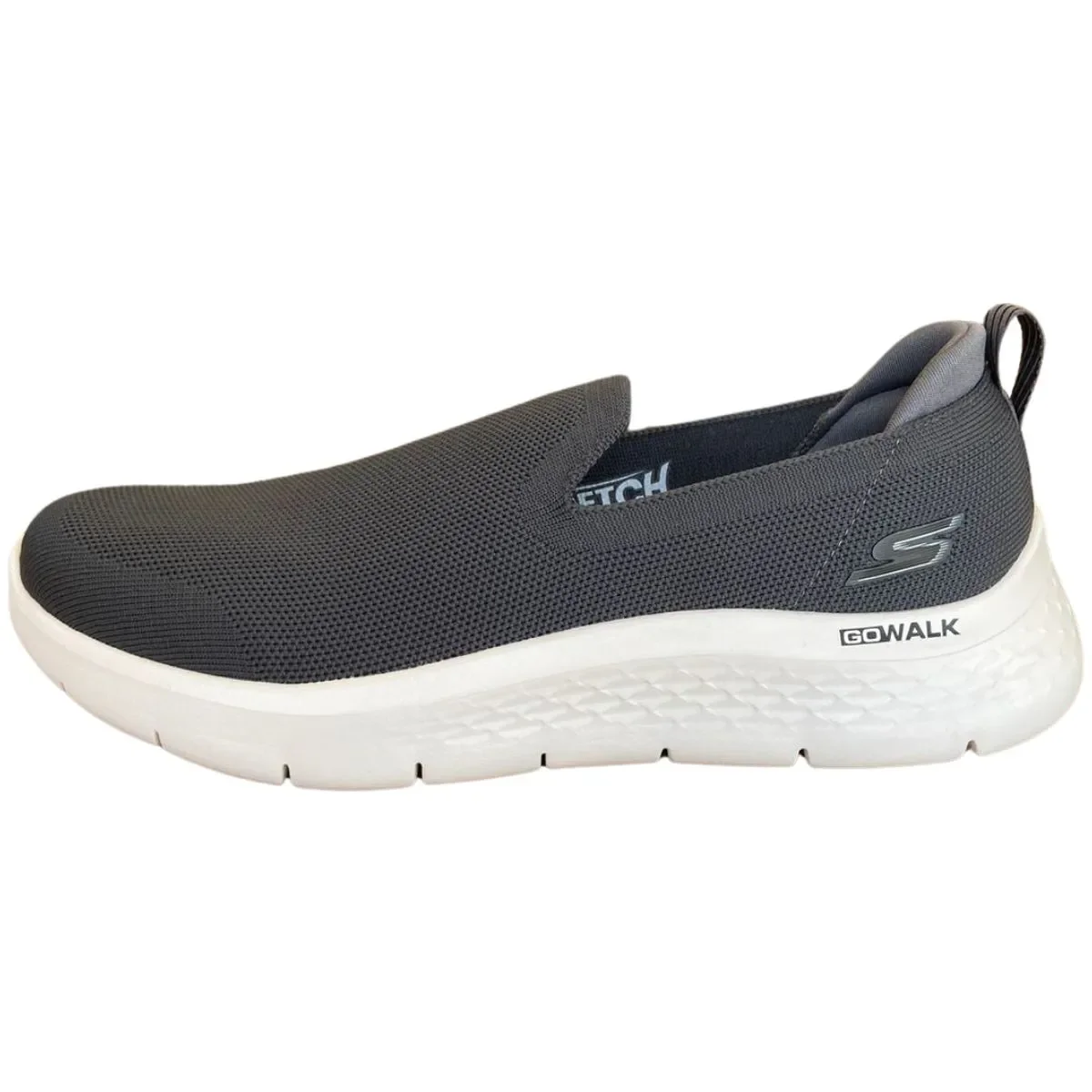 TÊNIS SLIP MASCULINO SKECHERS GO WALK FLEX 216482 Cinza/Branco 2