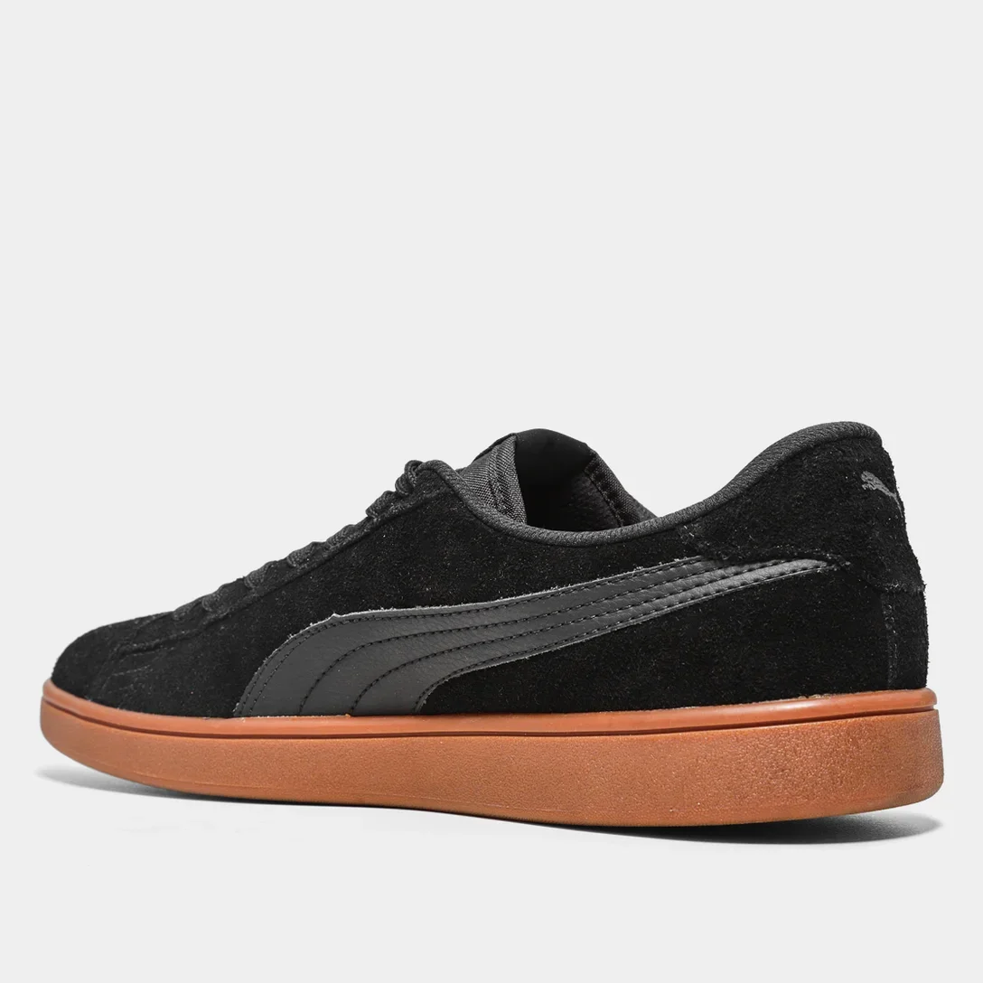 TÊNIS MASCULINO PUMA SMASH V2 Preto/Marrom 2