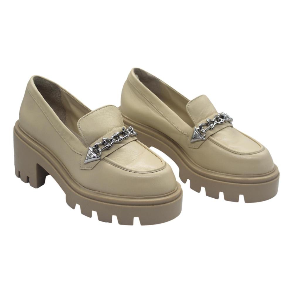 SAPATO MOCASSIM FEMININO SCHUTZ TRATORADO S214330006 Branco Off 3