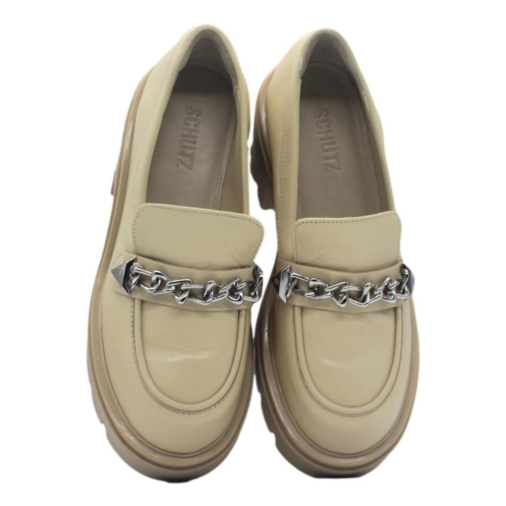 SAPATO MOCASSIM FEMININO SCHUTZ TRATORADO S214330006 Branco Off 4