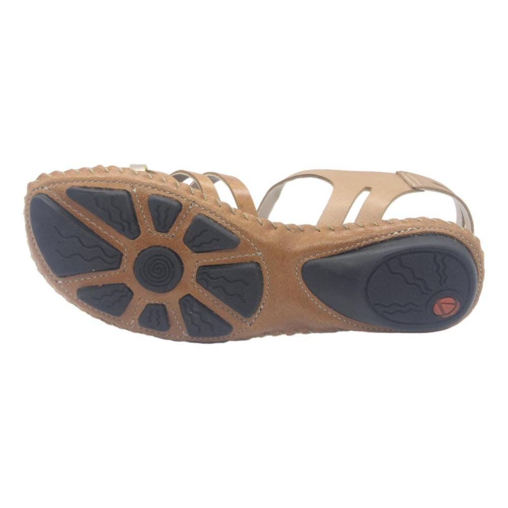 SANDÁLIA ANDACCO COURO JADE FEMININO 12382 Bege 4