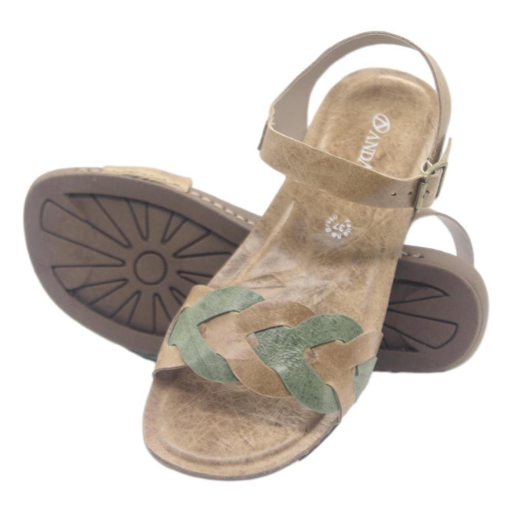 SANDÁLIA FEMININA COURO ANDACCO JADE 14271 Verde 3