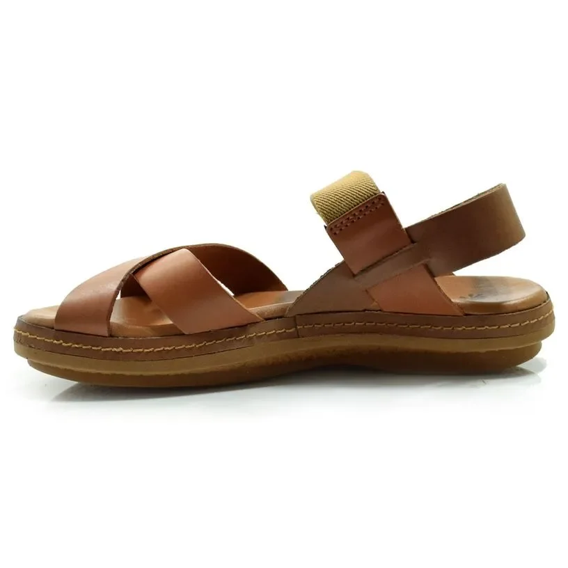 SANDALIA PAPETE FEMININA COURO NEW FACE 21821 Marrom 2