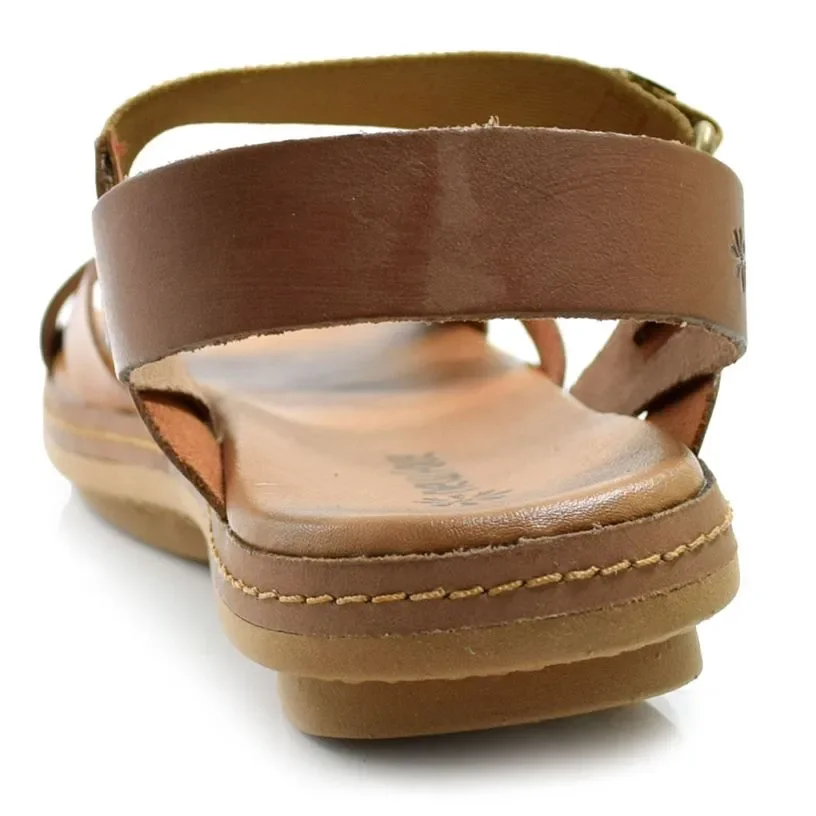 SANDALIA PAPETE FEMININA COURO NEW FACE 21821 Marrom 4