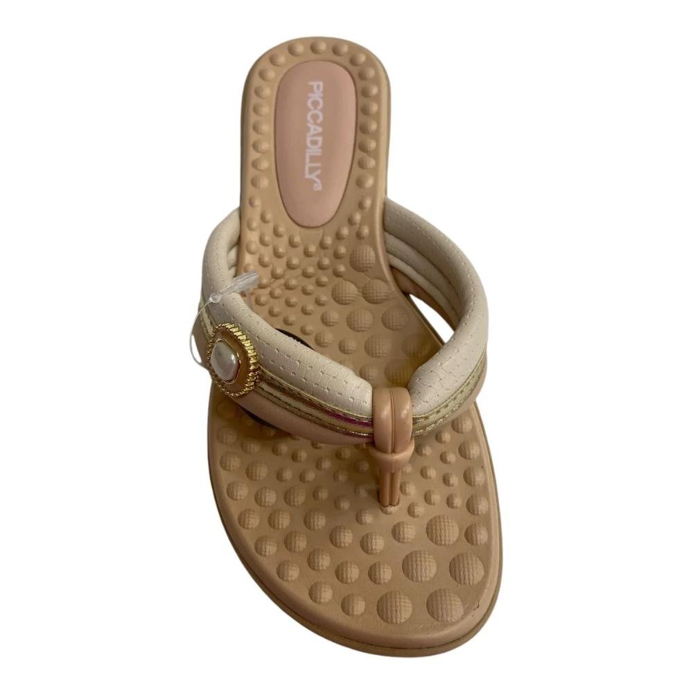 CHINELO FEMININO PICCADILLY WIDE FIT 500374 Bege 4