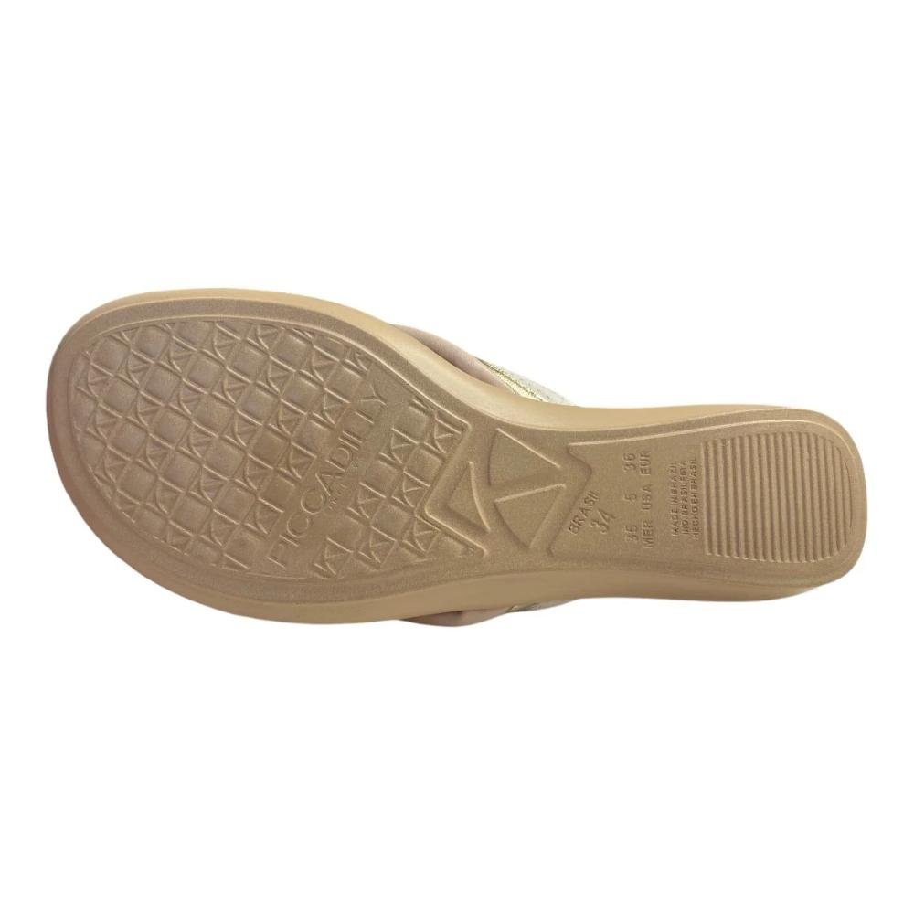CHINELO FEMININO PICCADILLY WIDE FIT 500374 Bege 5