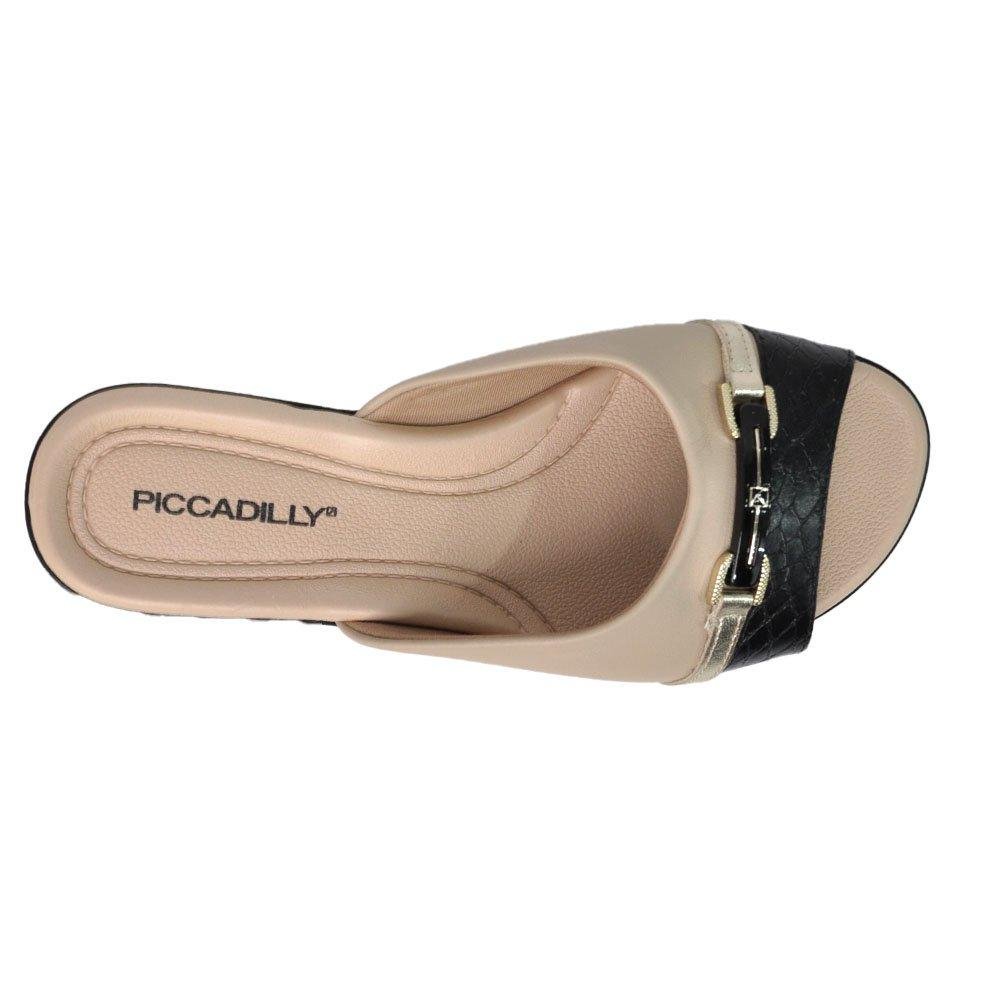 CHINELO SLIDE FEMININO PICCADILLY JOANETE 500375 Bege 3