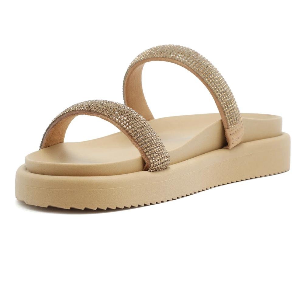 PAPETE FEMININA ANACAPRI DUAS TIRAS GLAM C303800034 Bege 3