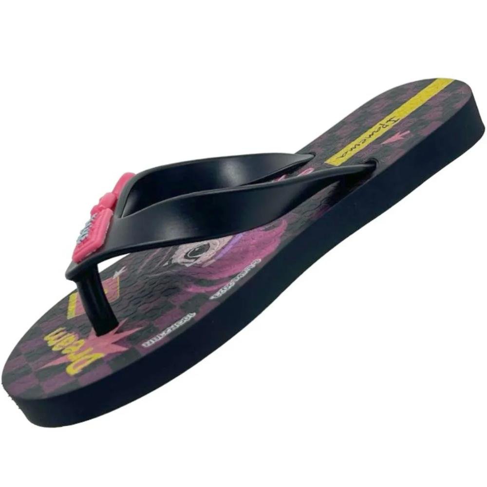 CHINELO INFANTIL MENINA GRENDENE IPANEMA LULUCA 26853 Preto/Rosa 4