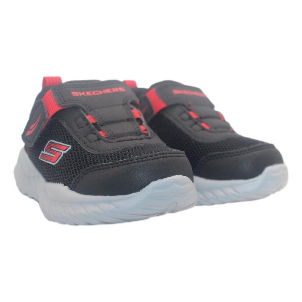 TÊNIS INFANTIL MENINO SKECHERS NITRO SPRINT SWIFT BUDDIES 407313 Preto 4