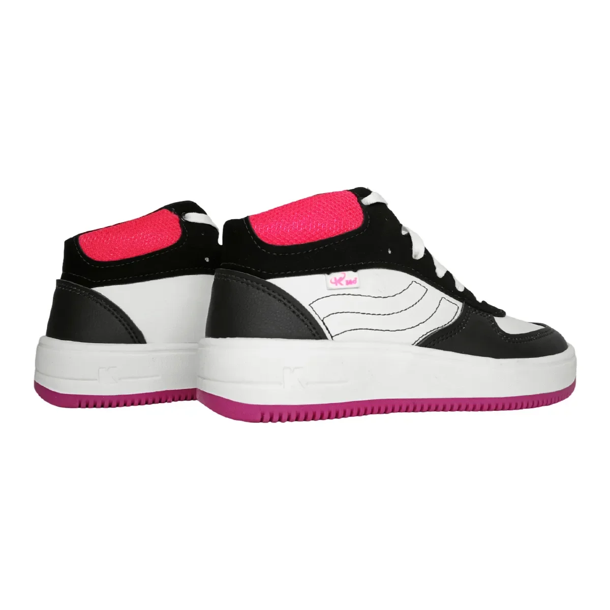 TÊNIS CANO ALTO INFANTIL FEMININO KIDY NOVA YORK 140-1067 Branco/Preto 3