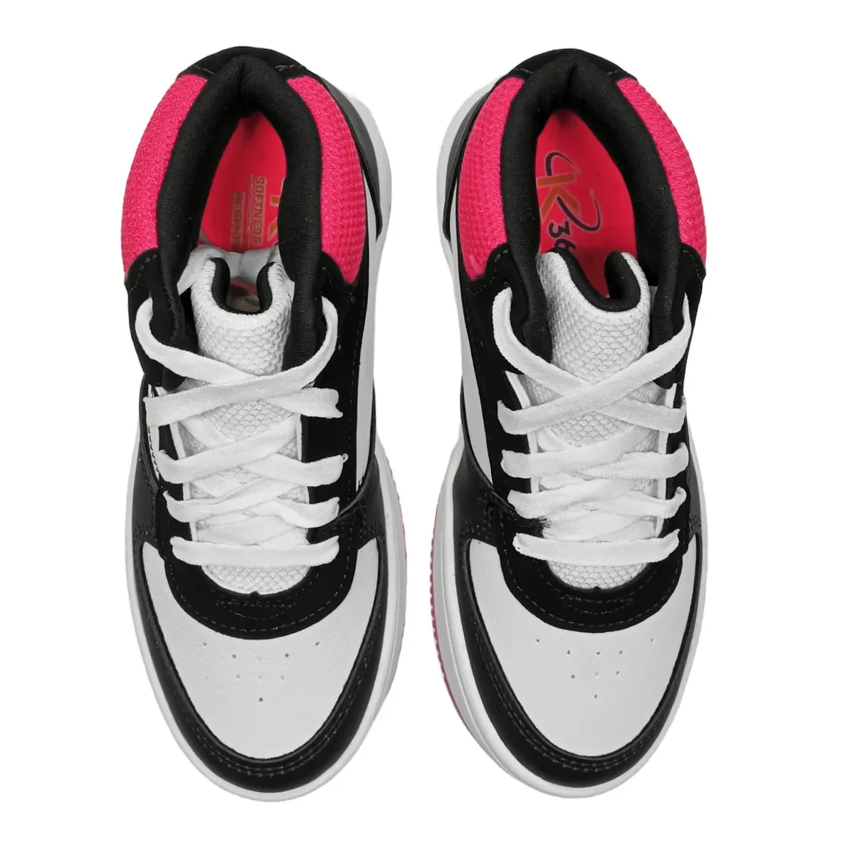 TÊNIS CANO ALTO INFANTIL FEMININO KIDY NOVA YORK 140-1067 Branco/Preto 4