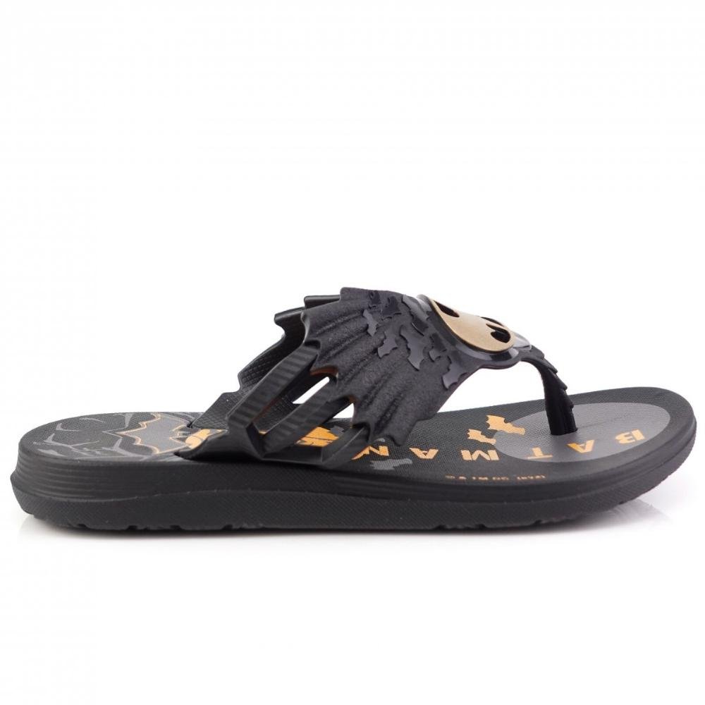 CHINELO INFANTIL MENINO GRENDENE BATMAN BATCAVERNA C/BRINDE 22761 Preto 2