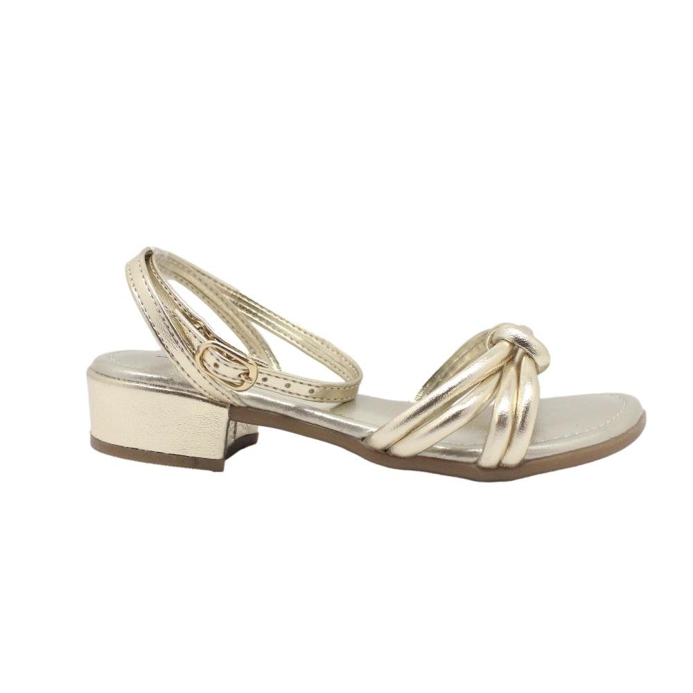 SANDÁLIA INFANTIL FEMININA KIDY ISIS 420-0019 Dourado 1