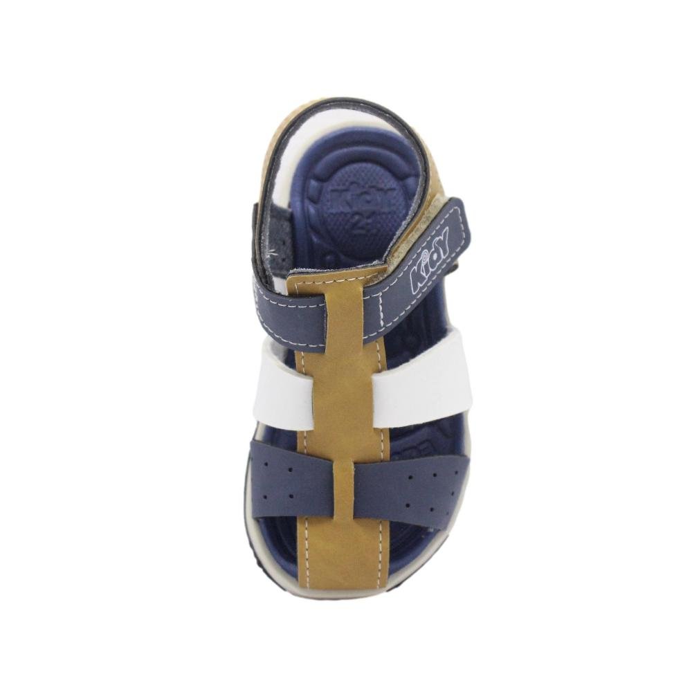 SANDÁLIA INFANTIL MENINO KIDY EQUILIBRIO 001-0969 Marinho/Mostarda 3