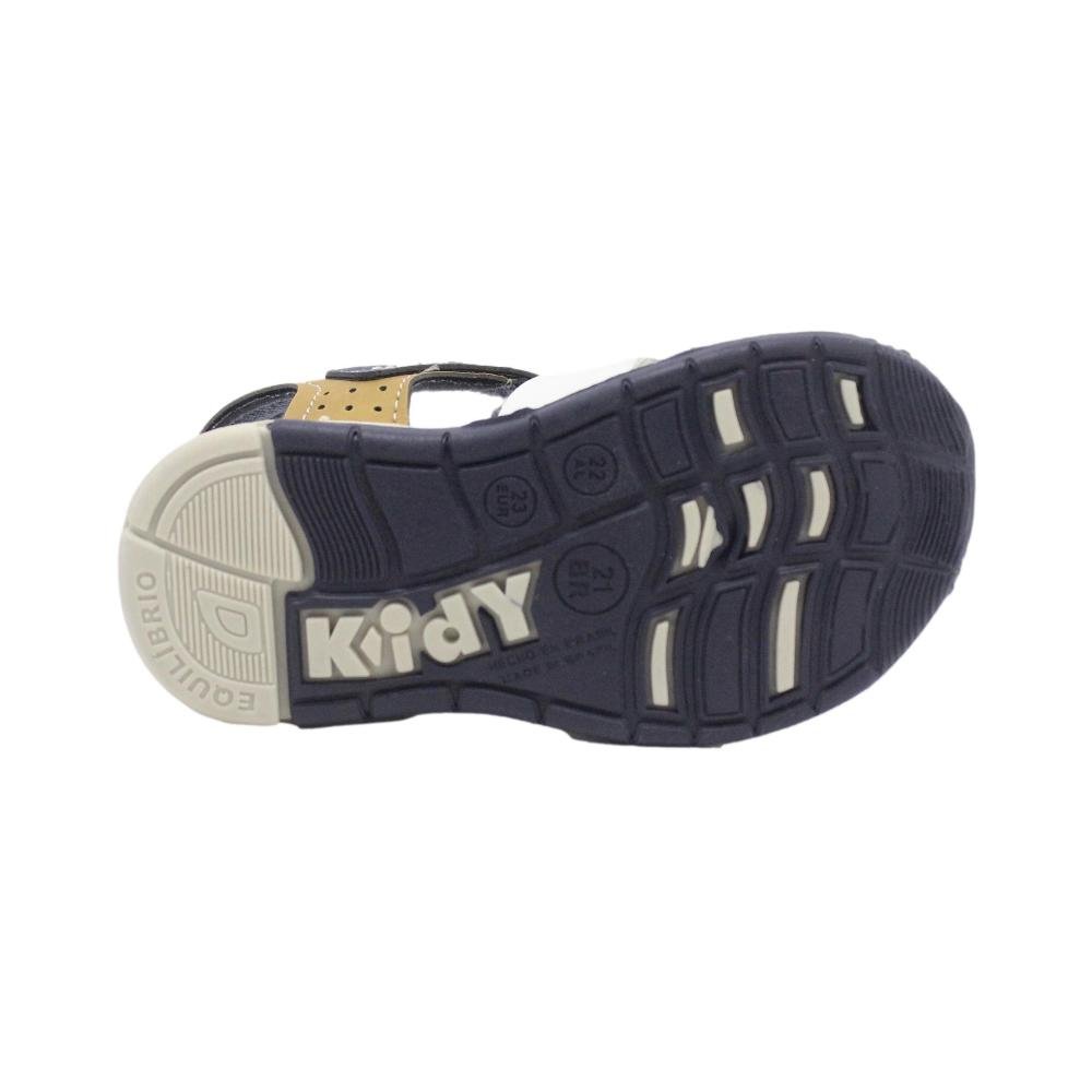 SANDÁLIA INFANTIL MENINO KIDY EQUILIBRIO 001-0969 Marinho/Mostarda 4
